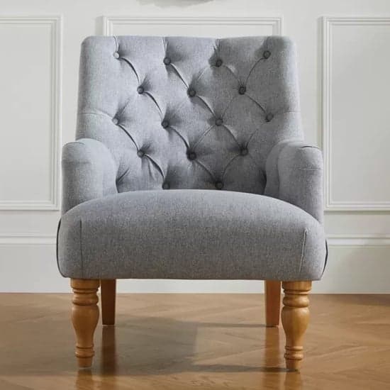 Padston Fabric Lounge Chaise Armchair In Grey_2