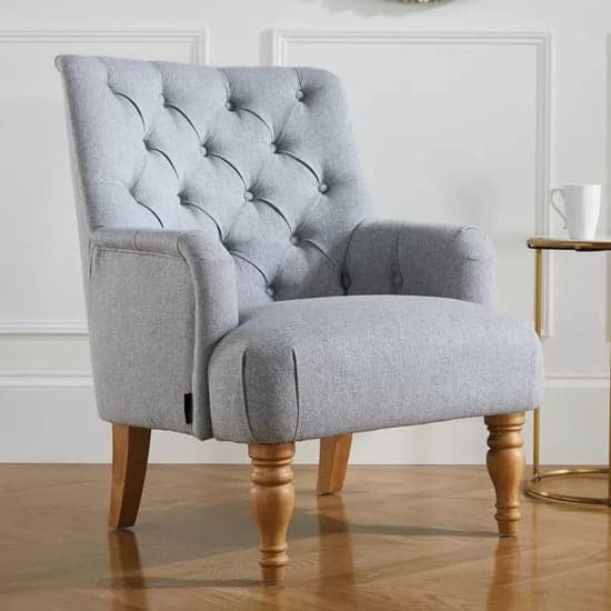 Padston Fabric Lounge Chaise Armchair In Grey_1