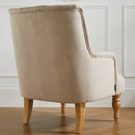 Padston Fabric Lounge Chaise Armchair In Wheat_3
