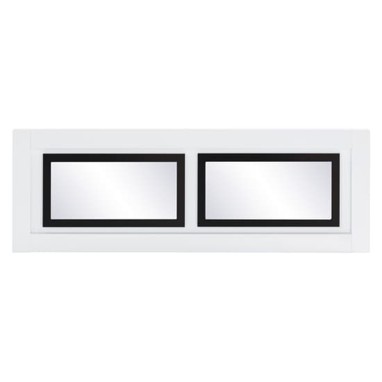Padua Wall Bedroom Mirror In High Gloss White And Black_2