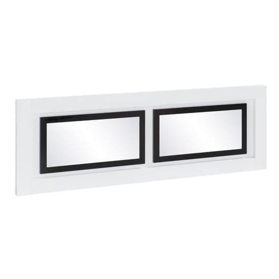 Padua Wall Bedroom Mirror In High Gloss White And Black_3