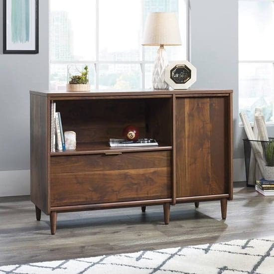 Palais Wooden Sideboard In Walnut With 1 Door And 1 Drawer