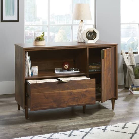 Palais Wooden Sideboard In Walnut With 1 Door And 1 Drawer_2