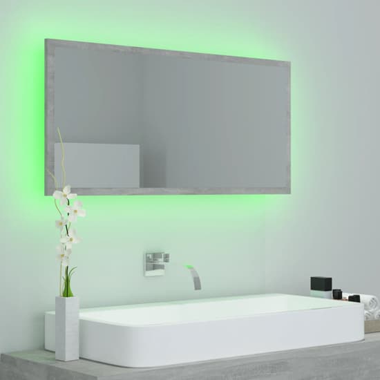 Palatka Bathroom Mirror In Concrete Effect With LED Lights_2