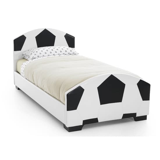 Pallone Wooden Single Bed In Black And White_2