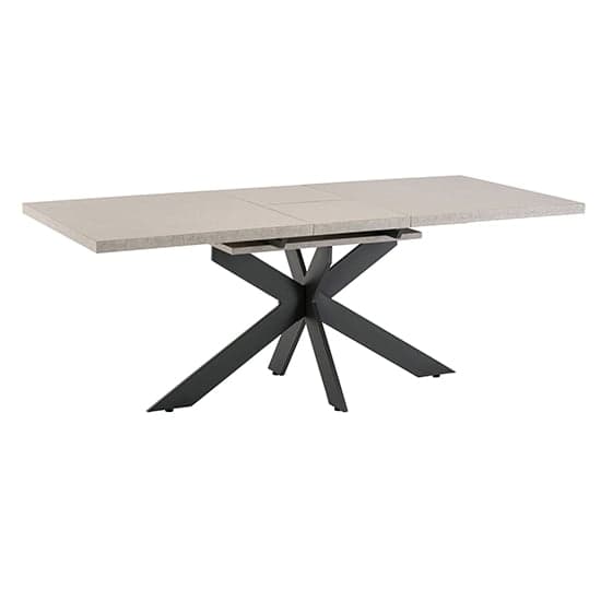 Palmer Extending Wooden Dining Table In Sand Ceramic Effect_1