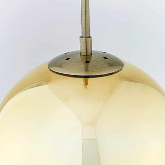Paloma Clear Ribbed Glass Pendant Light In Polished Gold_6