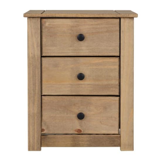Prinsburg Wooden 3 Drawers Bedside Cabinet In Natural Wax_3