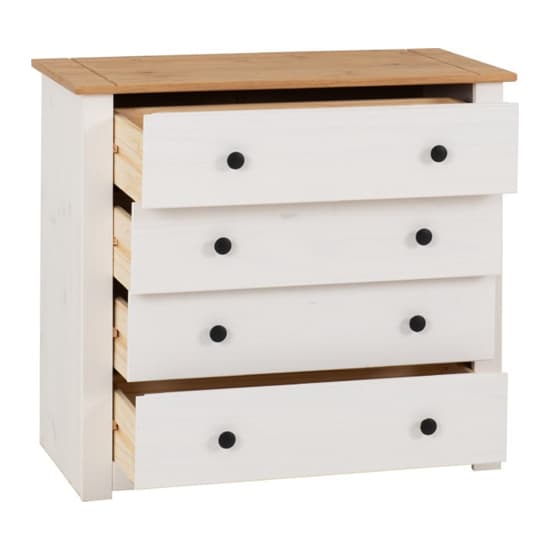 Pavia Chest Of 4 Drawers In White And Natural Wax_3