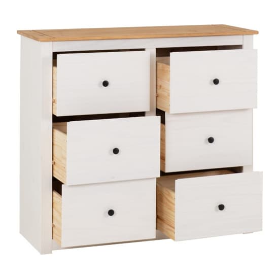 Pavia Chest Of 6 Drawers In White And Natural Wax_3