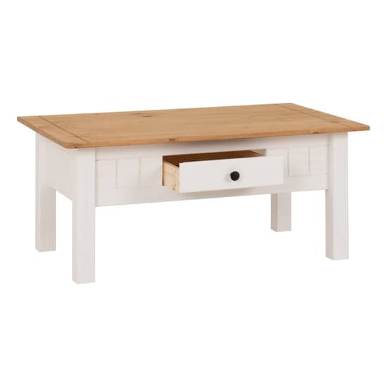 Pavia Coffee Table With 1 Drawer In White And Natural Wax_3