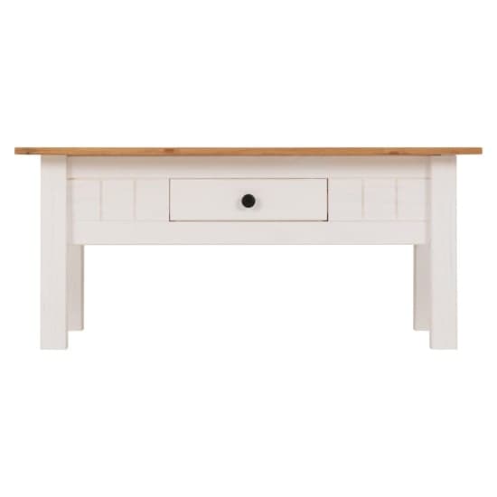 Pavia Coffee Table With 1 Drawer In White And Natural Wax_4