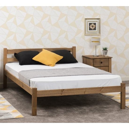 Prinsburg Wooden Double Bed In Natural Wax_1