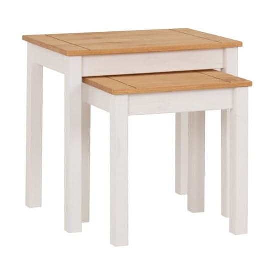Pavia Nest Of 2 Tables In White And Natural Wax_2