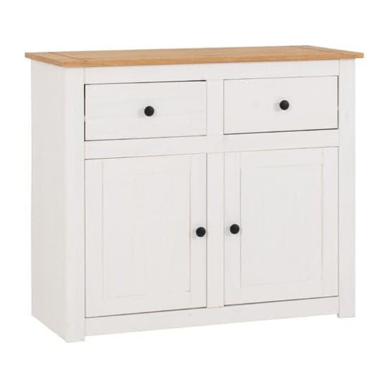 Pavia Sideboard 2 Doors 2 Drawers In White And Natural Wax_2