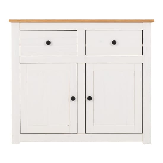 Pavia Sideboard 2 Doors 2 Drawers In White And Natural Wax_4