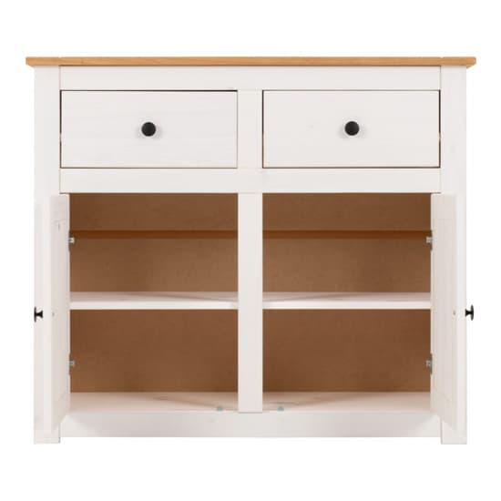 Pavia Sideboard 2 Doors 2 Drawers In White And Natural Wax_5