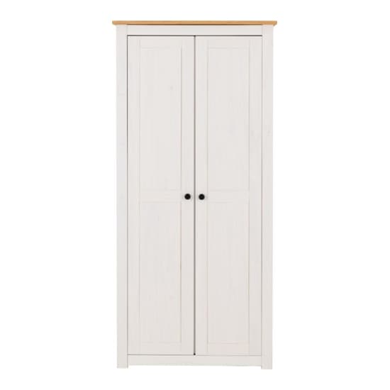 Pavia Wardrobe With 2 Doors In White And Natural Wax_3