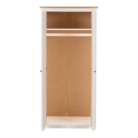 Pavia Wardrobe With 2 Doors In White And Natural Wax_4