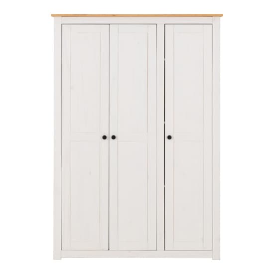 Pavia Wardrobe With 3 Doors In White And Natural Wax_3