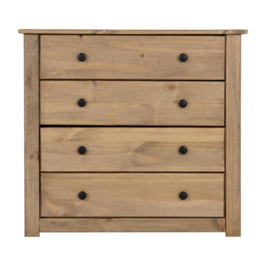 Prinsburg Wide Wooden Chest Of 4 Drawers In Natural Wax_3