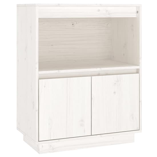 Paolo Pinewood Sideboard With 2 Doors 1 Shelf In White_3