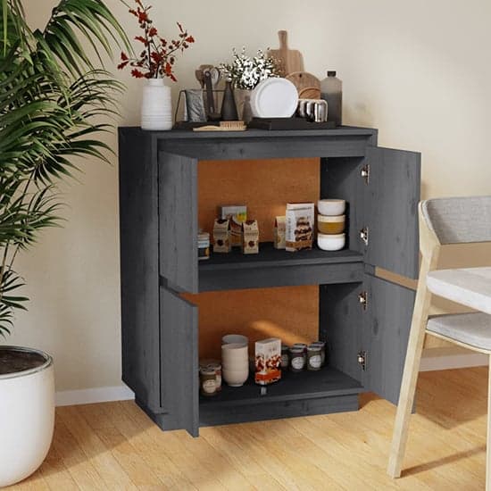 Paolo Pinewood Sideboard With 4 Doors In Grey_2