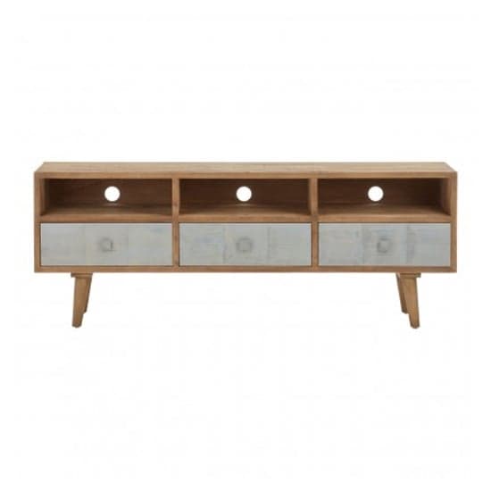 Papeka Wooden TV Stand With 3 Drawers In Natural And Whitewash_1