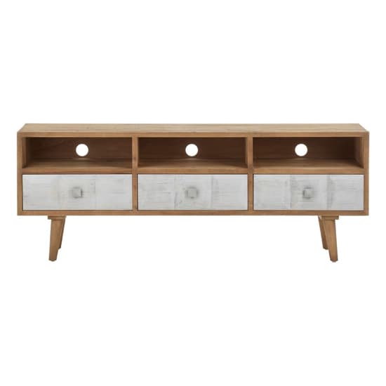 Papeka Wooden Sideboard With 2 Doors In Natural And Whitewash_3