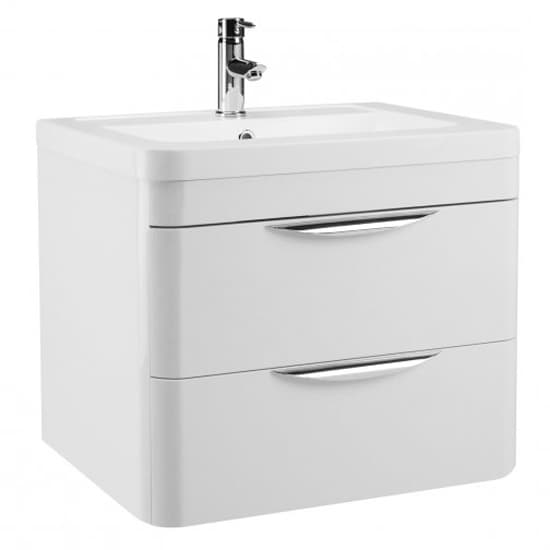 Paradox 60cm Wall Vanity With Ceramic Basin In Gloss White_2
