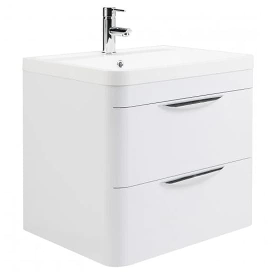 Paradox 60cm Wall Vanity With Polymarble Basin In Gloss White_2