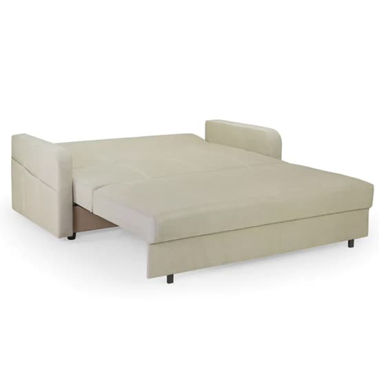 Palila Fabric 3 Seater Sofa Bed In Beige_4