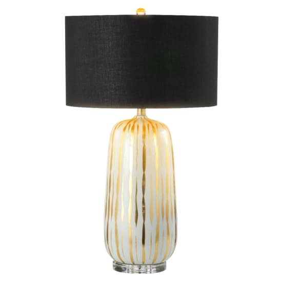 Parikia Black Linen Shade Table Lamp With Gold Ceramic Base_3