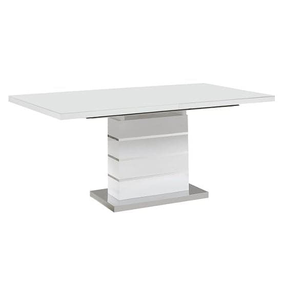 Parini Extendable High Gloss Dining Table Large In White_3