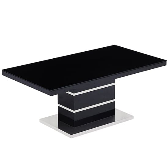 Parini High Gloss Coffee Table In Black With Glass Top_2