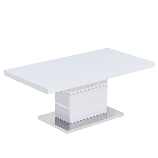 Parini Rectangular High Gloss Coffee Table In White_2