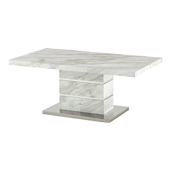 Parini High Gloss Coffee Table In Magnesia Marble Effect_4