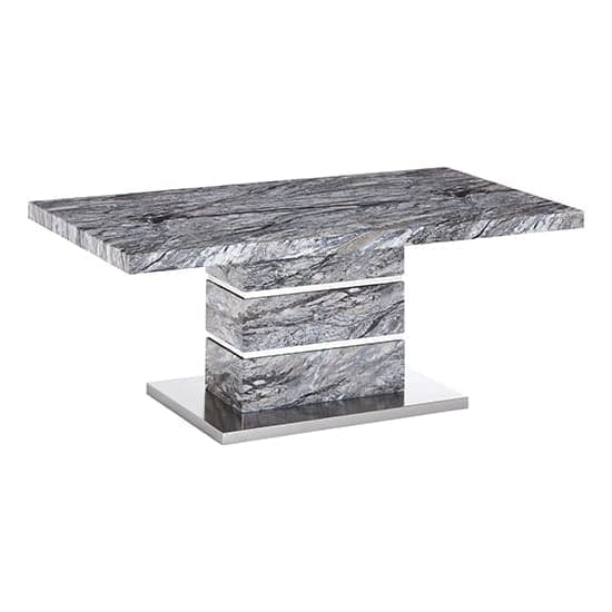 Parini High Gloss Coffee Table In Melange Marble Effect_4