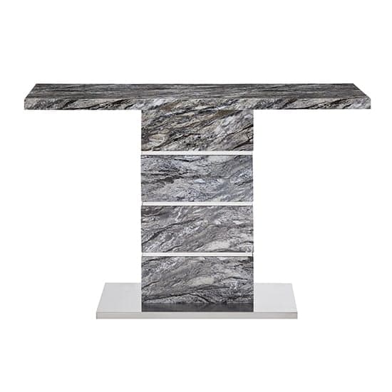 Parini High Gloss Console Table In Melange Marble Effect_5