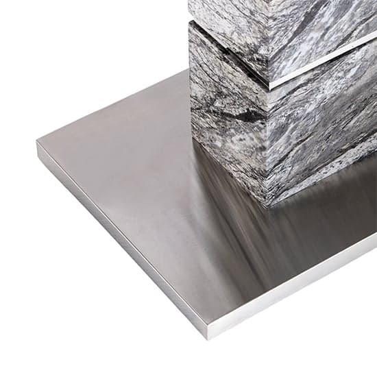 Parini High Gloss Console Table In Melange Marble Effect_8