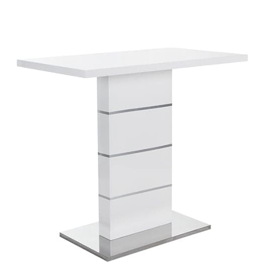 Parini High Gloss Bar Table Rectangular In White_2