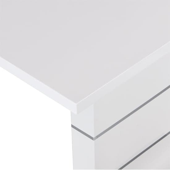 Parini High Gloss Bar Table Rectangular In White Furniture in Fashion