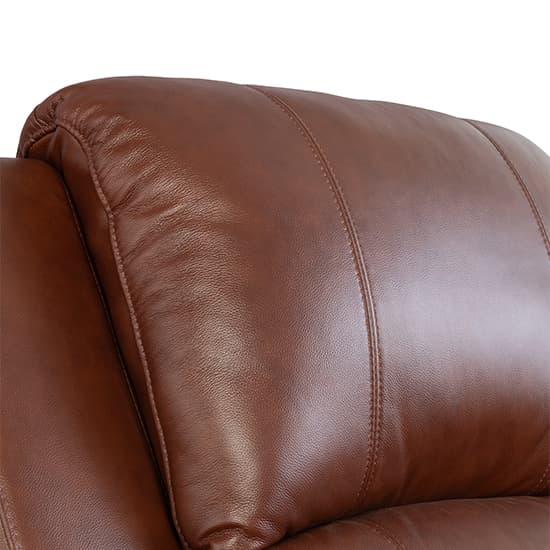Parker Faux Leather Electric Recliner 2 Seater Sofa In Dark Tan_5