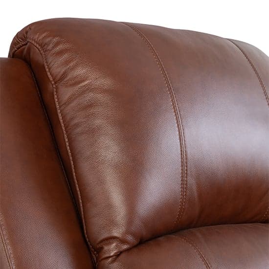 Parker Faux Leather Electric Recliner Armchair In Dark Tan_3