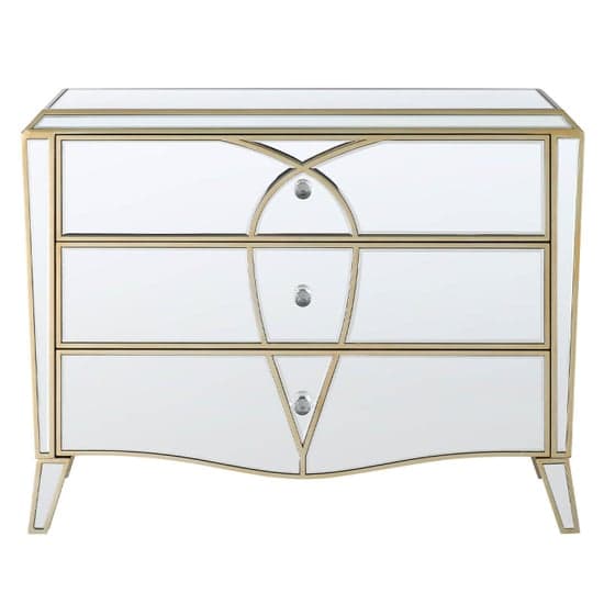 Parker Mirrored Chest Of 3 Drawers In Champagne_2