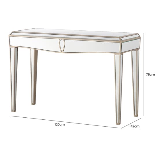 Parker Mirrored Console Table In Champagne_3