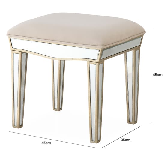 Parker Mirrored Dressing Stool In Champagne_4