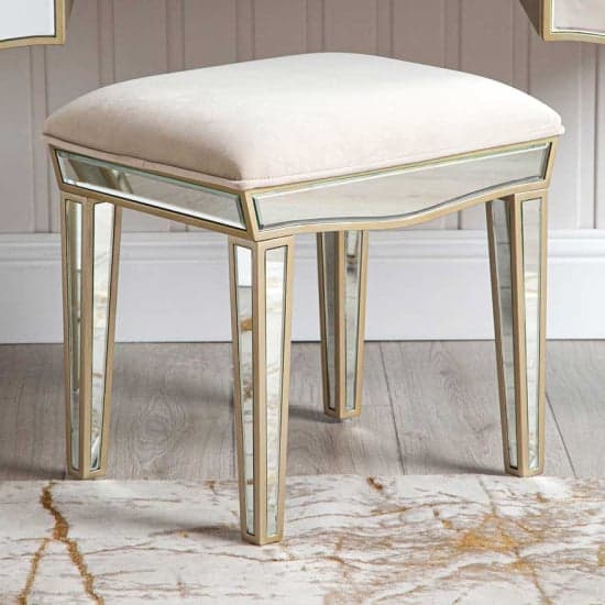 Parker Mirrored Dressing Stool In Champagne_1