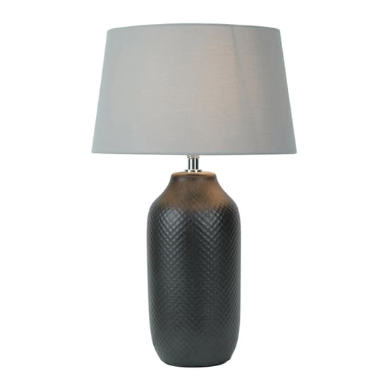 Parma Grey Linen Shade Table Lamp With Black Ceramic Base_2
