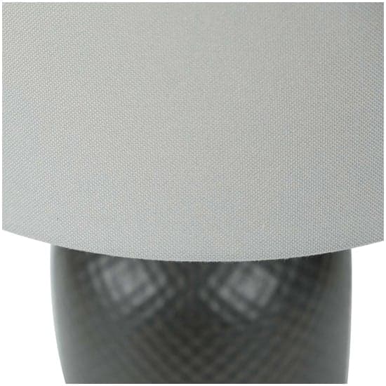 Parma Grey Linen Shade Table Lamp With Black Ceramic Base_4